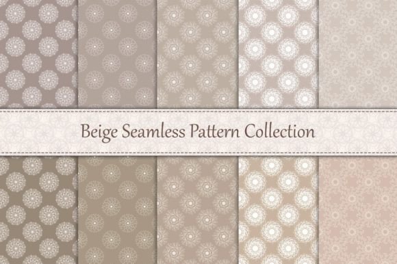 Beige Seamless Patterns Collection: A Versatile Tool for Creative and Professional Workflows