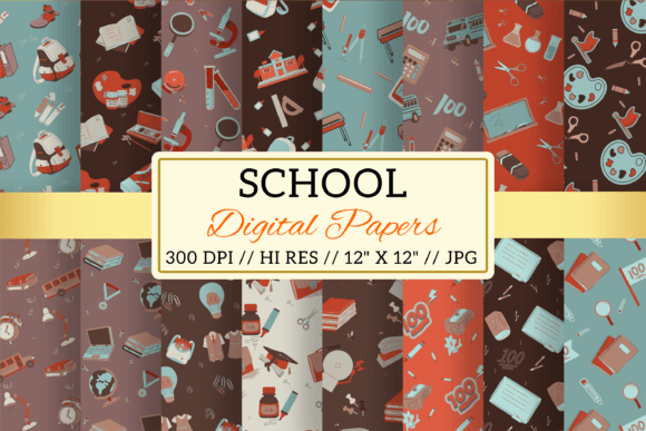 Boho Vintage 100 Days of School Patterns