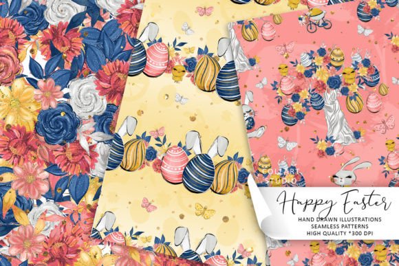Cute Easter Patterns Seamless Papers