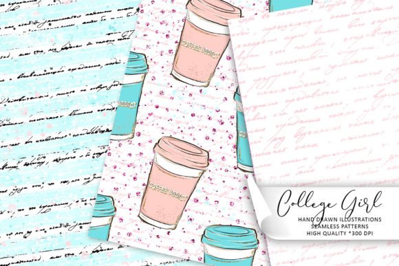Discover College Girl Patterns: Hand Drawn Papers for Creative Expression