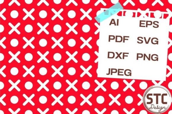 Geometric Red White Seamless Patterns