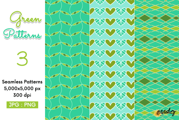 Green Patterns Set: A Versatile Digital Paper Pack for Creative Designers