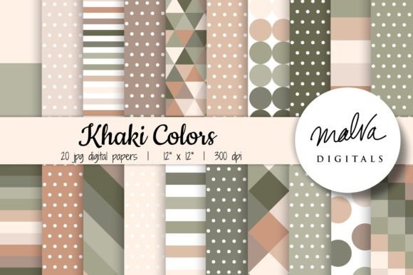 Khaki Colors Geometric Patterns