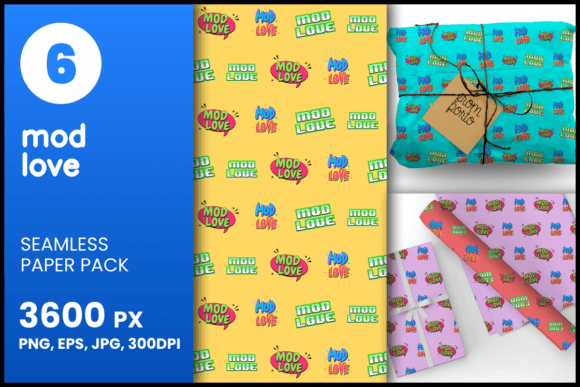 Mod Love Seamless Patterns: A Versatile Resource for Creative Projects