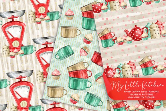 My Little Kitchen, Cooking Girl Patterns: A Creative Resource for Designers and Enthusiasts