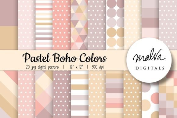 Pastel Boho Geometric Patterns