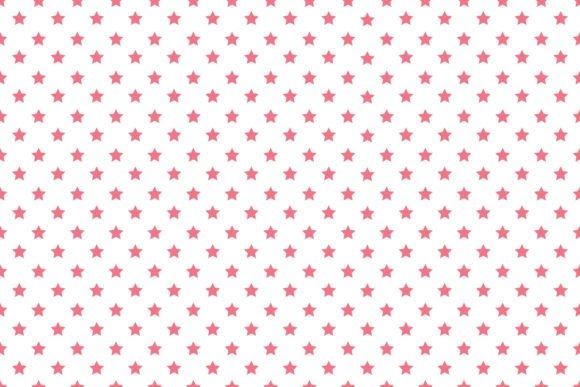 Pink Seamless Stars Patterns on White