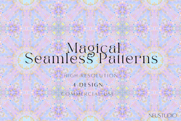 Purple and Turquoise Seamless Patterns
