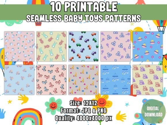 Seamless Baby Toys Patterns: A Creative Resource for Designers and Crafters