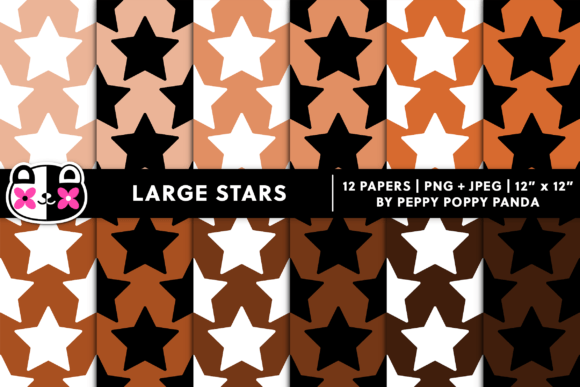 Seamless Large Brown Stars Patterns: A Strategic Resource for Design and Creativity