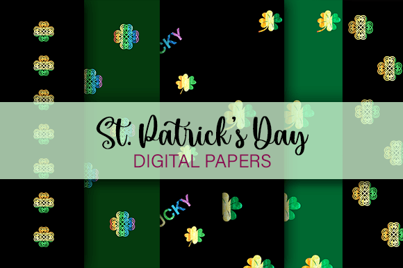 St Patricks Day Celtic Shamrock Patterns