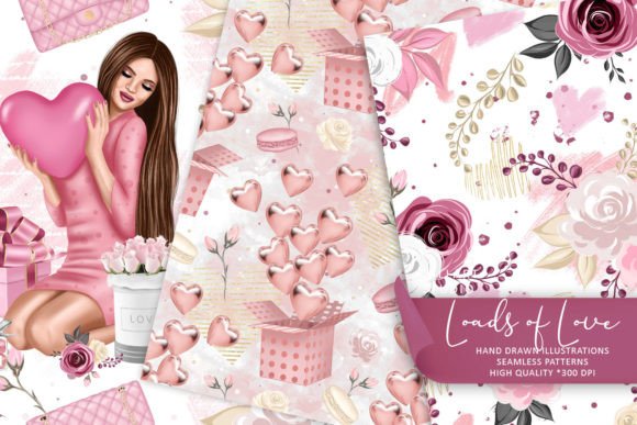 Valentines Seamless Patterns, Love